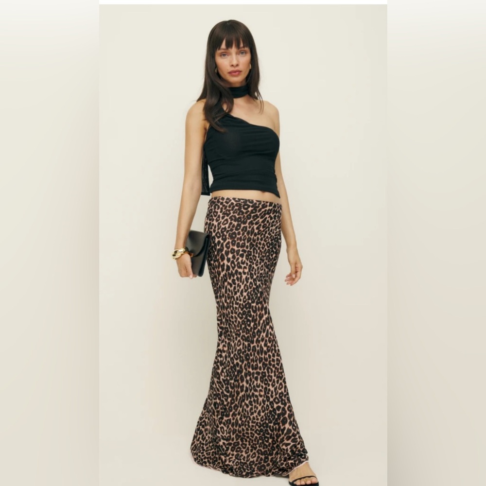 Reformation Bella Leopard maxi skirt Small /Petite NWT